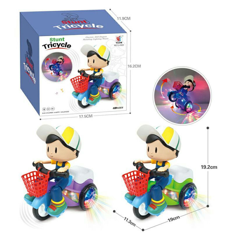 Mainan Anak Stunt Tricycle Dynamic Lighting - Boy