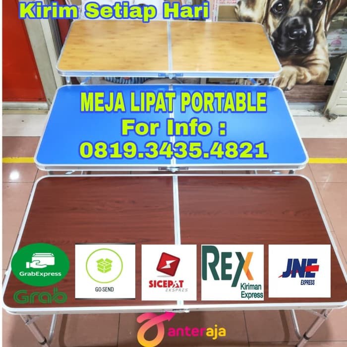 Meja Lipat Koper Portable  Meja Lipat HPL Portable