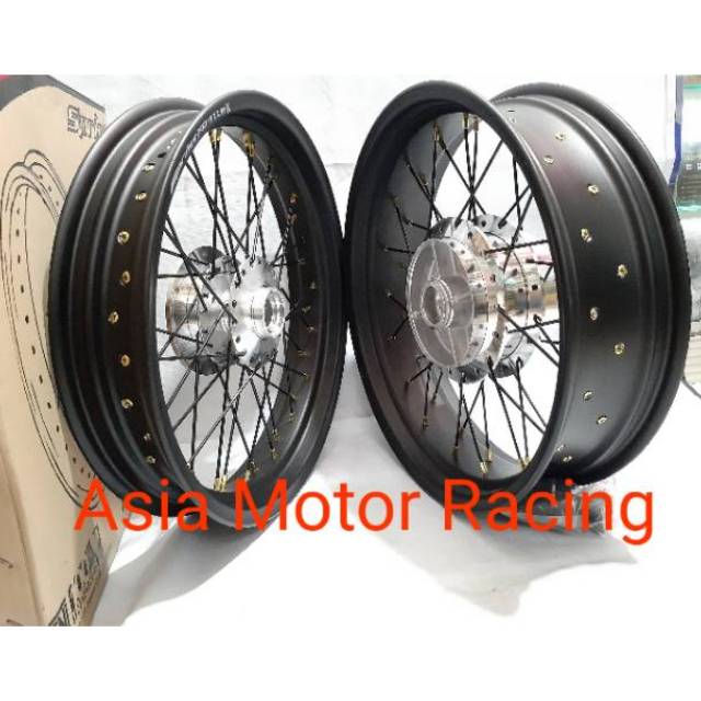 velg paket komplit tapak lebar ukuran 300-450 ring 17 vixion new Vixion old mx king udah rakit