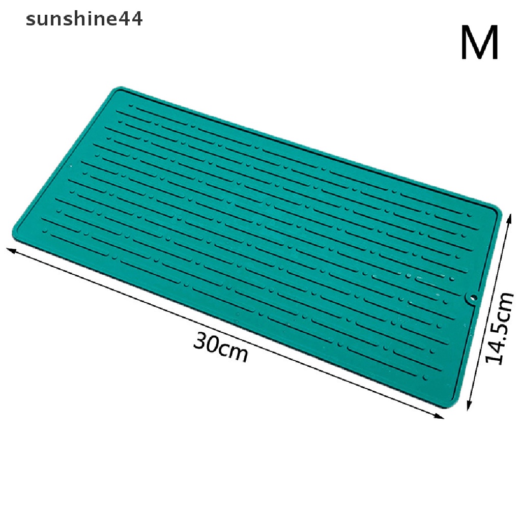 Sunshine Drain Mat Kitchen Silicone Dish Drainer Tray Large Sink Drying Worktop Organizer .