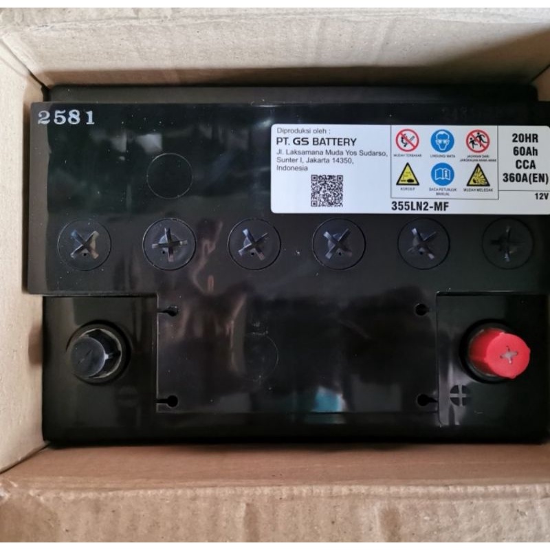 AKI BATERAI KERING GS ASTRA OEM 355LN2 60AH/LN2 INNOVA REBORN BENSIN