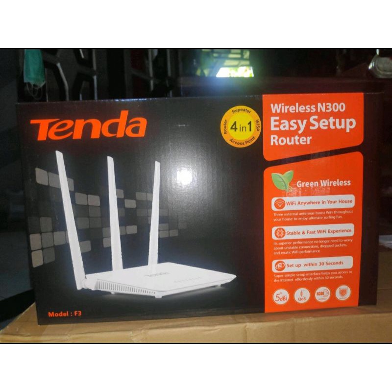 Tenda F3 N300 3 Antenna Wireless Router