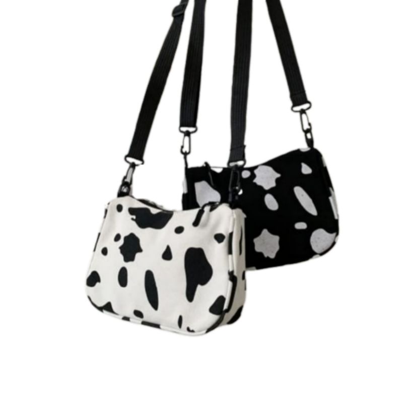 N_B_S / HOBOCOW  Tas Selempang  Kanvas Wanita  Selempang Slingbag Mini Tas Selempang &amp; Bahu Wanita
