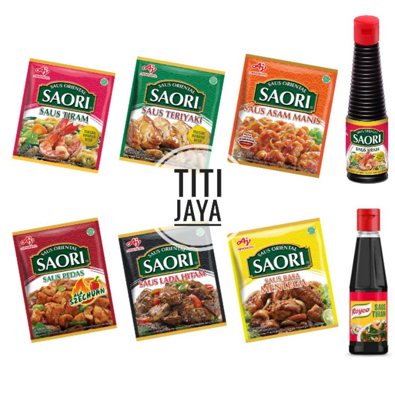 

SAORI SAUS TIRAM TERIYAKI ASAM MANIS PEDAS ALA SZECHUAN LADA HITAM MENTEGA SAOS SACHET BOTOL 133ml
