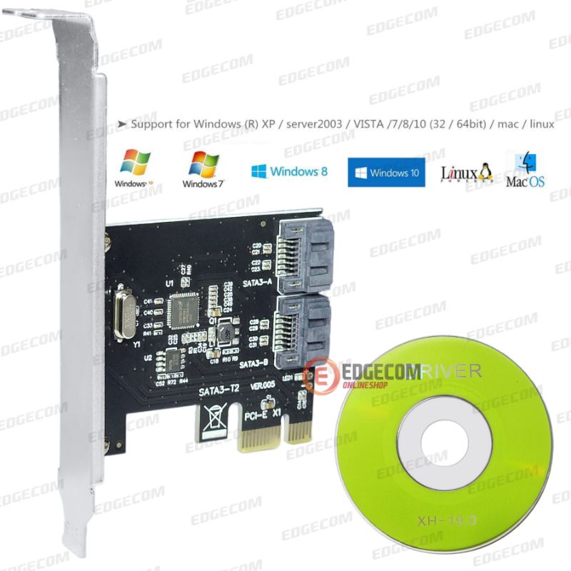 PCIE / PCI EXPRESS SATA III 2 Port Card Adapter