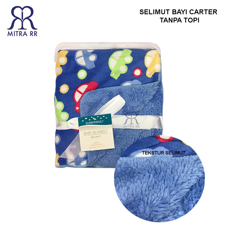 Selimut Bayi CARTER Double Fleece Tanpa Topi Bulu Halus Selimut Carter