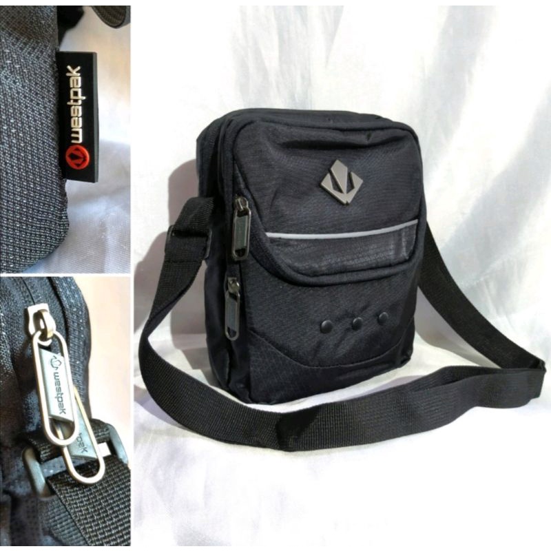 Tas Selempang Westpak hitam 9898 Original