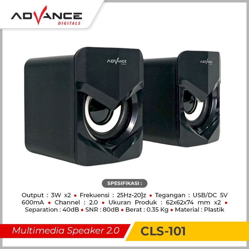 Advance Mini Speaker Multimedia PC Laptop Portable USB CLS 101