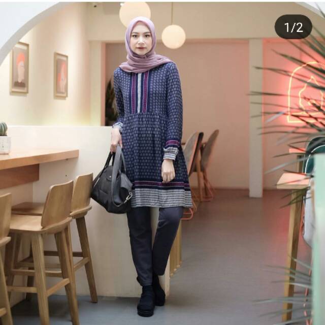 Ethnik tunik navy HL heaven lights
