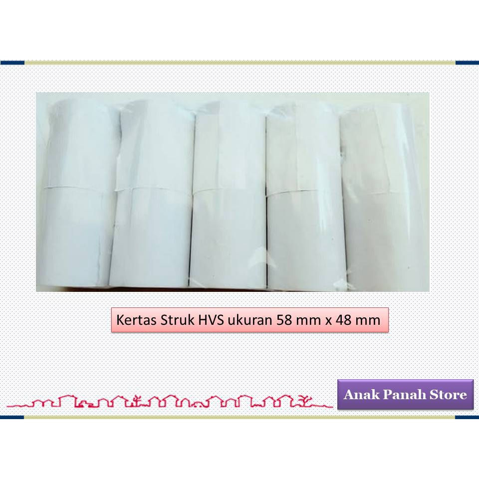 

Kertas Struk HVS Ukuran 58 mm x 48 mm Polos ( Isi 10 roll )