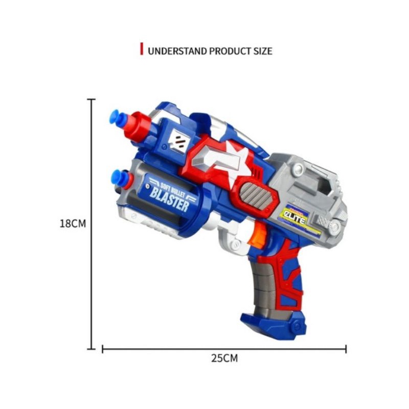Mainan Pistol Tembakan Soft Gun dengan Peluru Busa mainan Kesukaan Anak-anak