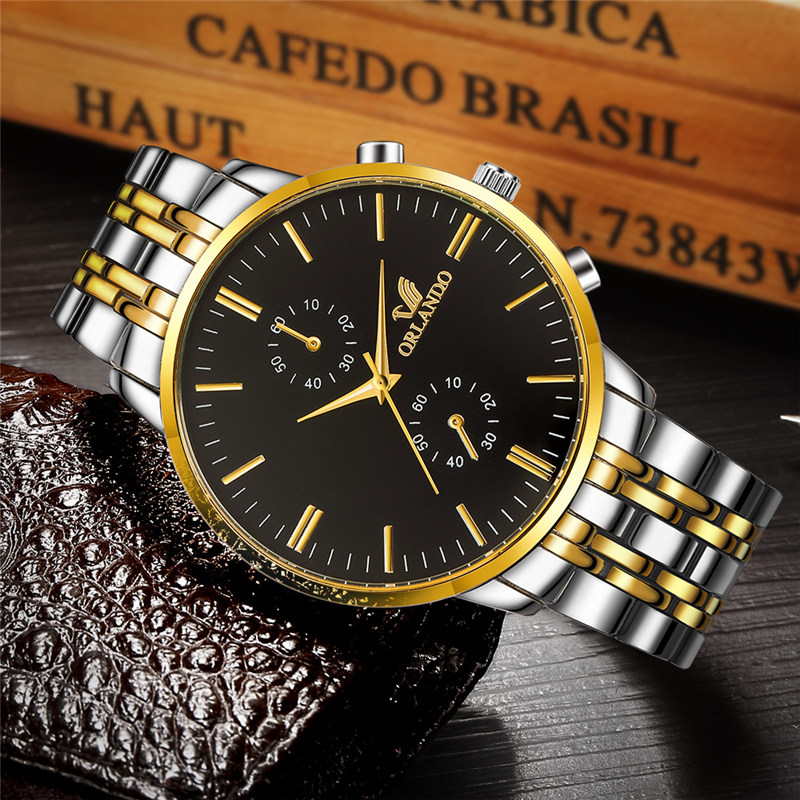 Jam Tangan Pria Stainless Steel Original Orlando Elegan Orii Korea Fashion Mens Analog Steel Watches Premium Quality