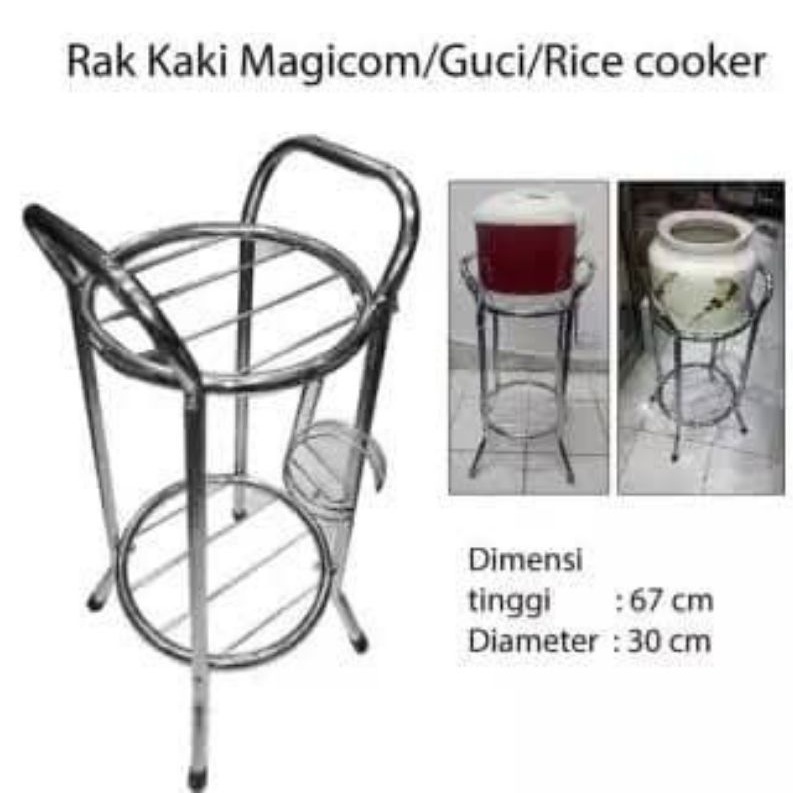 Rak Guci putih Serbaguna | Meja Guci Galon | Meja rice cooker