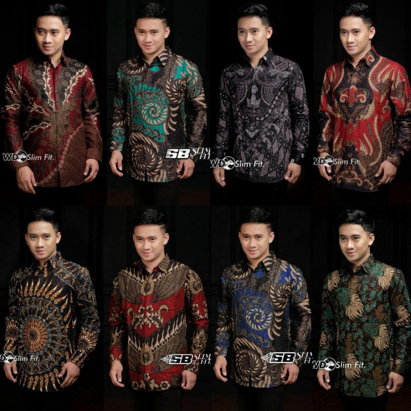 Batik Pria Lengan Panjang BATIK NAKULA HRB026 motif KERATONAN Kode 002 size M L XL XXL Reguler