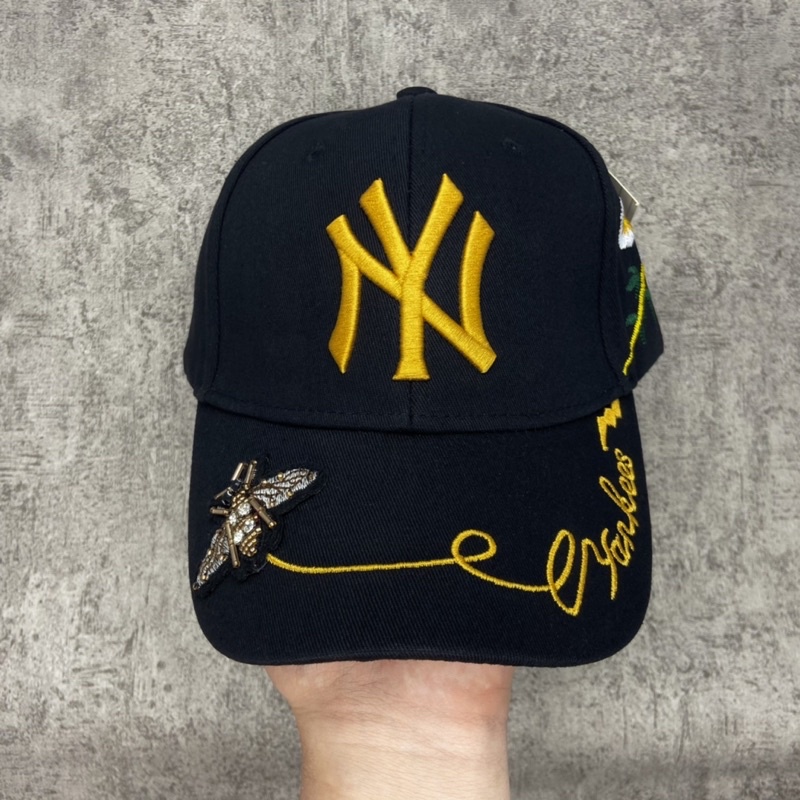 MLB NY YANKEES BEE BASEBALL CAP / TOPI MLB BEE NEW YORK YANKEE MIRROR 1:1 PERFECT COPY