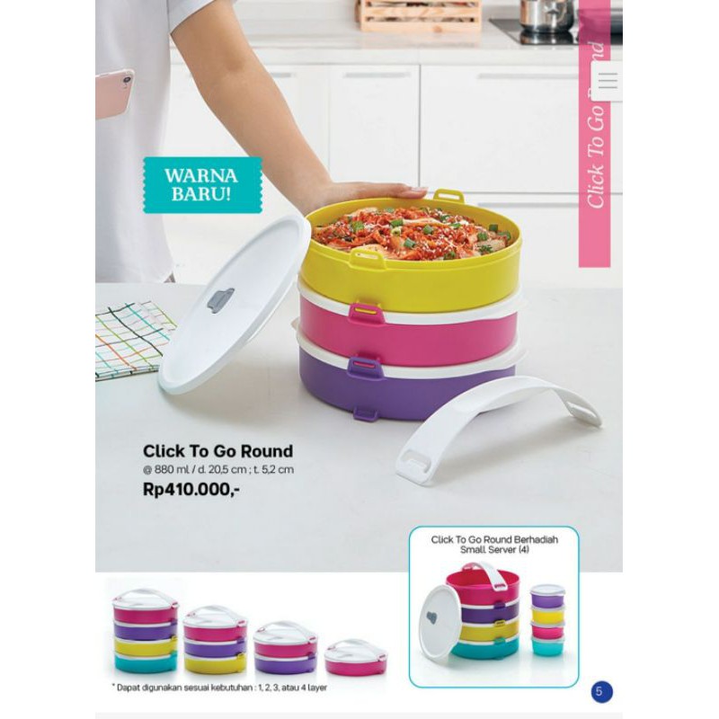 Click to go round Tupperware Rantang Tempat Nasi Bekal