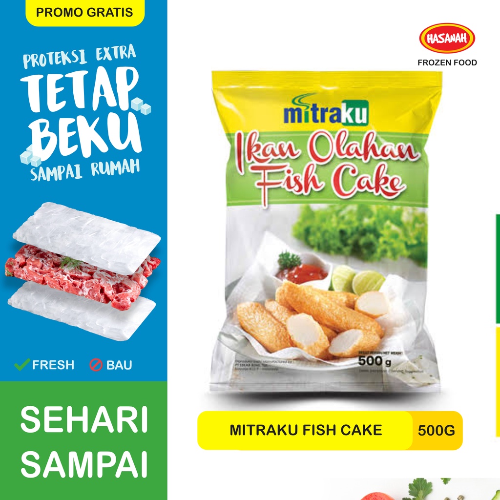 Fish Cake Singapore Mitraku 500 Gr Otak Otak Olahan Ikan Frozen Food Sefood