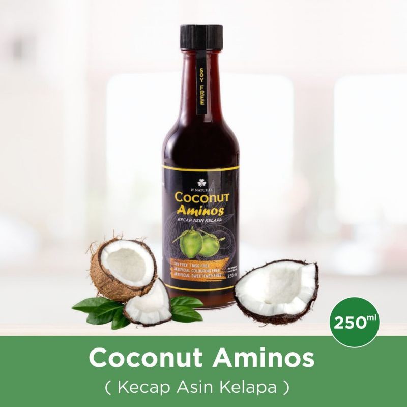 

COCONUT AMINOS - KECAP ASIN KELAPA Soy Free, Sehat, VEGAN, No MSG, gluten free - 250 ml