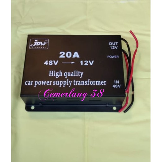 Step Down 48V - 12V 20A Car Power Supply Converter DC 48 V to DC 12 V 20 A Penurun tegangan 20 Amper