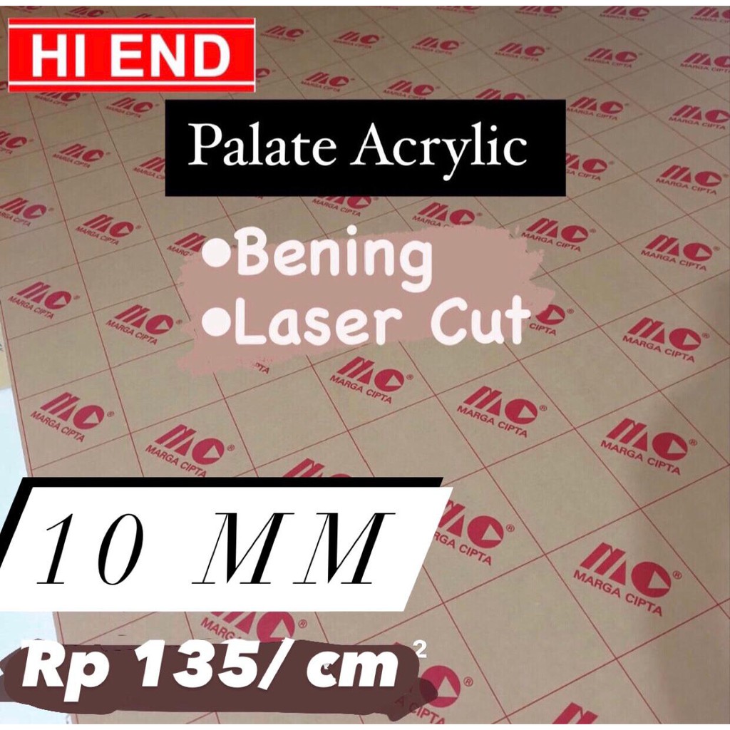 

Acrylic 10mm potongan custom akrilik laser cut / MERK MARGA CIPTA / MC