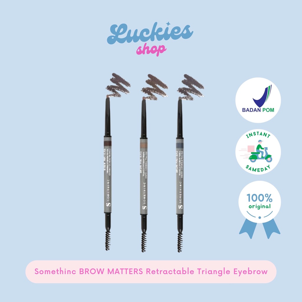 BPOM Somethinc BROW MATTERS Retractable Triangle Eyebrow Pensil Alis Tip Segitiga Eye Brow