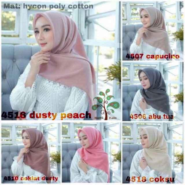 Bahan Multi Kain Double Sifon Hycon Hicon Hycone polycotton poton Kerudung Lebar 115 cm 1 Rol 50 Yar