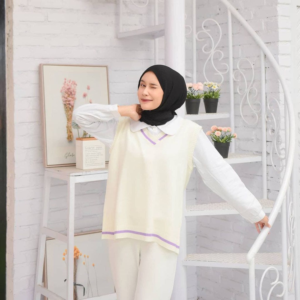 Nara Grosir - Milku Vest | Fashion Terkini | Sweater Rajut Pria dan Wanita l Vest Rajut