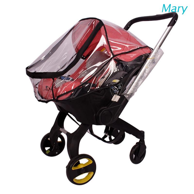 Mary Cover Pelindung Stroller Bayi Anti Air / Angin Transparan