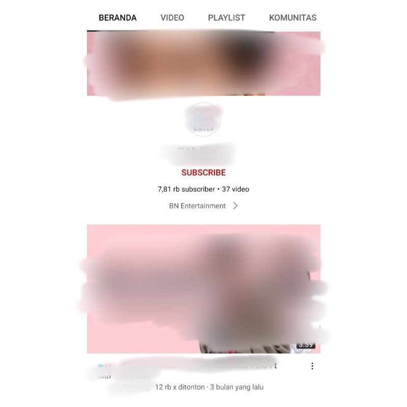 (Terjual) Akun YouTube 7.8k views deras (Belum Monetisasi)