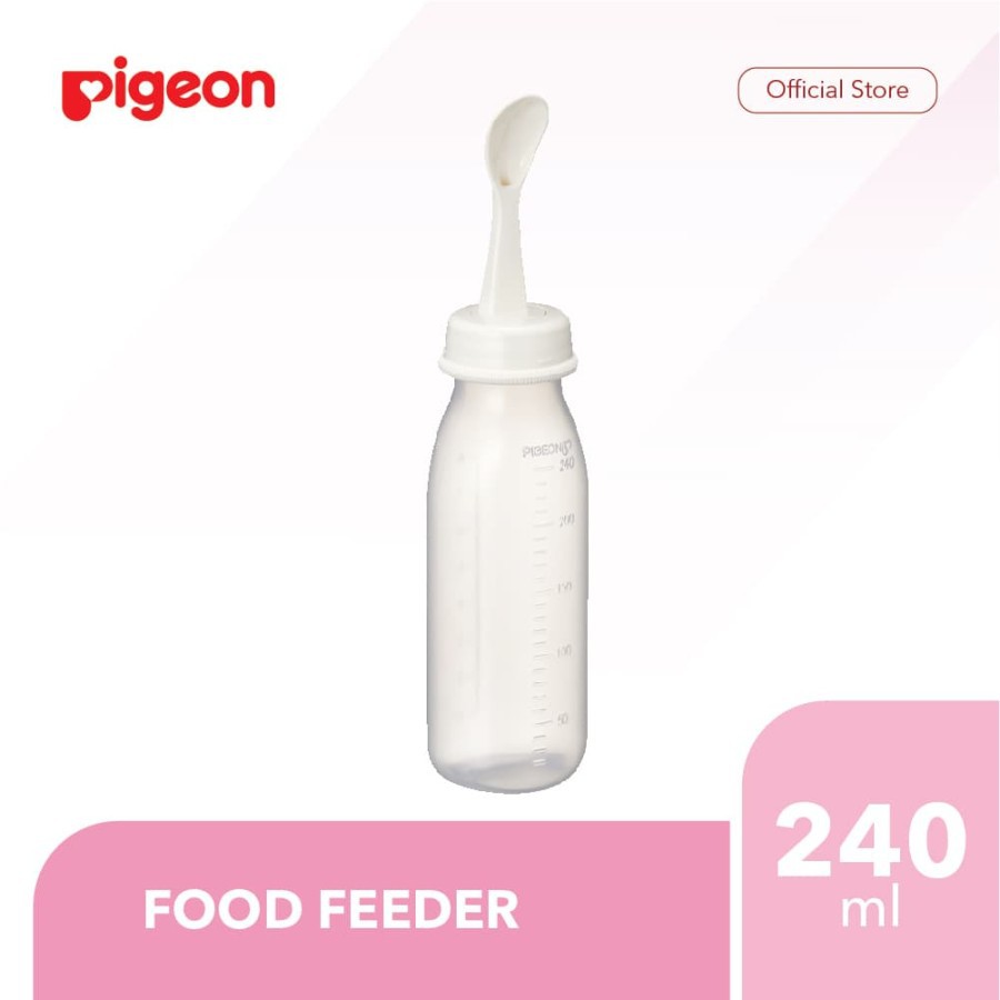 Pigeon Food Feeder Weaning Bottle With Spoon Botol Sendok Makan