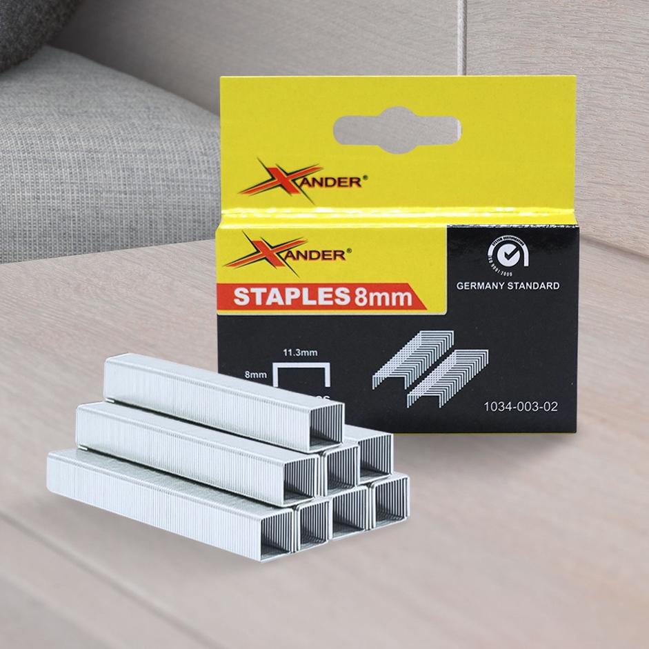 

Hot - Xander Isi Staples 8MM Refill - 2 Kotak2000PCS untuk ukuran Stapler Gun 4-14mm - BUND-0087