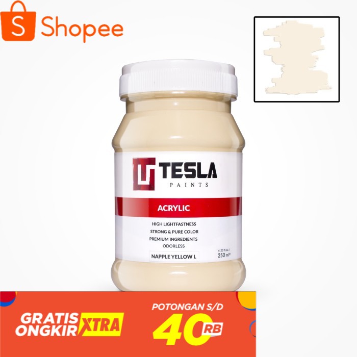 

Tesla Acrylic 250 ml Naples Yellow Light