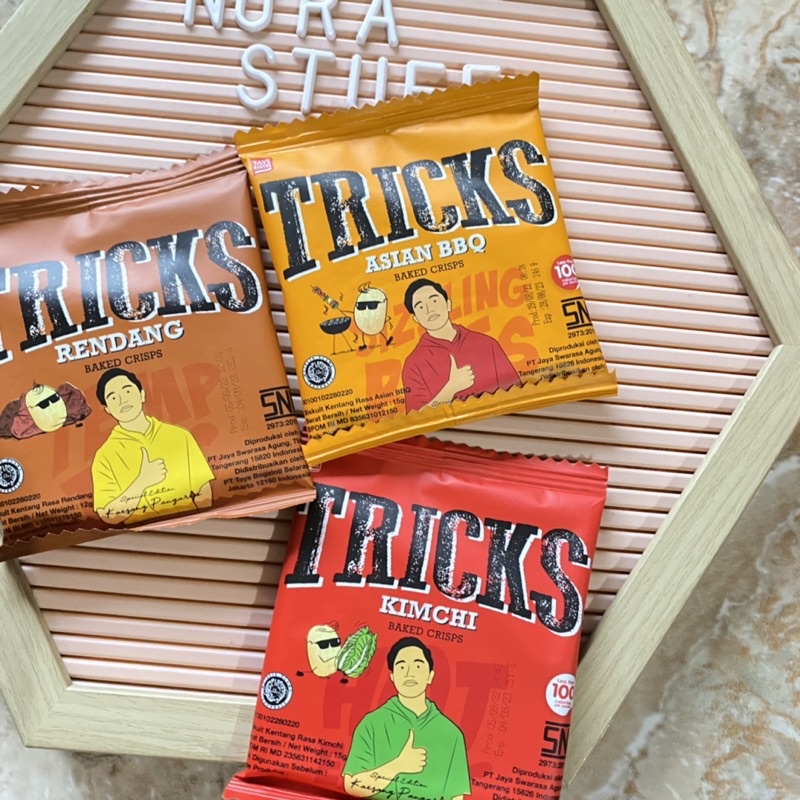 TRICKS POTATO ISI 10 x 18 GRAM BAKED KENTANG KIMCHI RENDANG BULGOGI ORIGINAL ASIAN BBQ TAYBAKERS 1 K