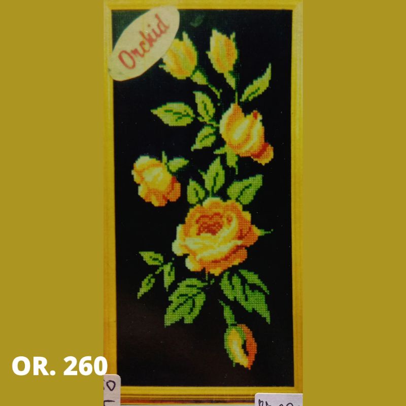 PAKET SET KRISTIK KRUISTIK SULAM 1 SET CROSS STITCH ORCHID OR 260 261 263 266 267