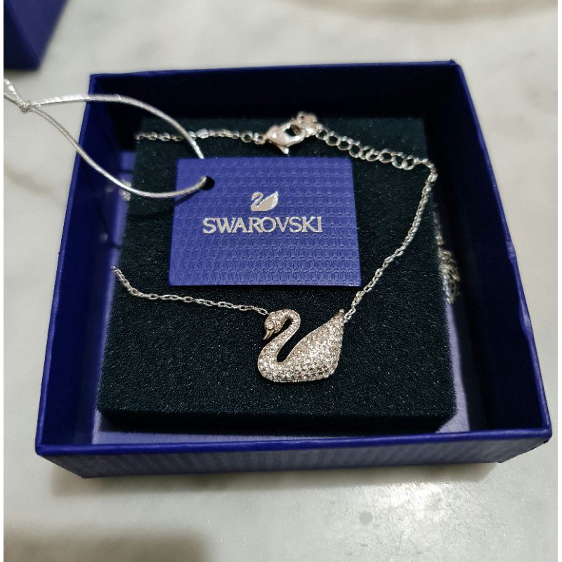 Perhiasan Kalung liontin Angsa Swarovski