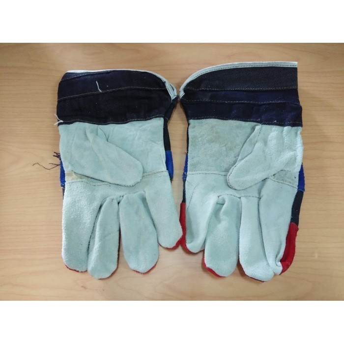 SARUNG TANGAN LAS MURAH TEBAL KOMBINASI PENDEK Kulit Kombinasi ST Legion Protector Safety Gloves