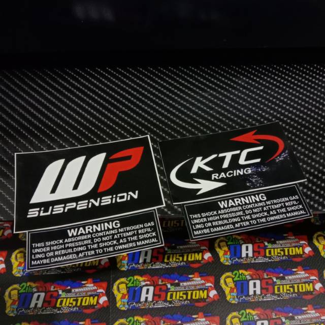 Sticker printing KTC &amp; WP untuk tabung shock belakang