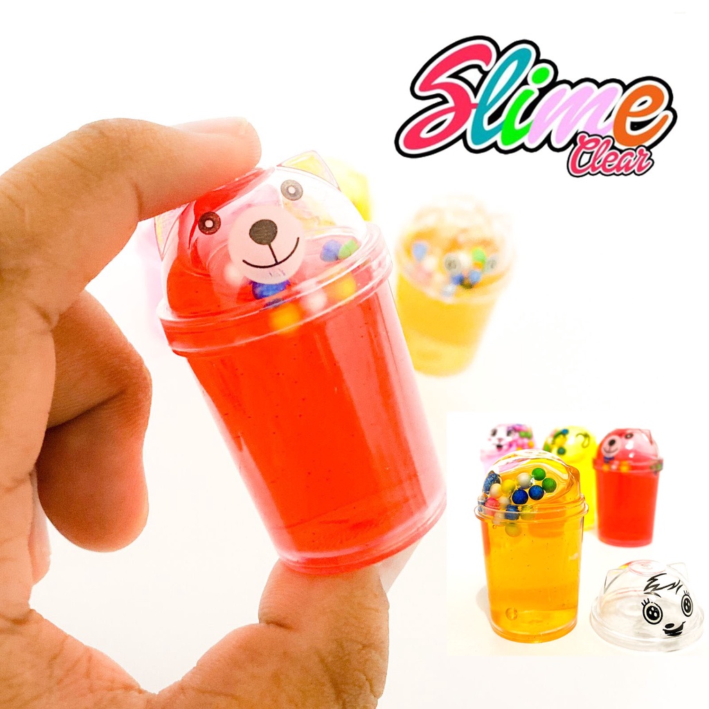 Slime Transparant Clear Melatih Sensor Motorik Anak - Slime Mini Lucu