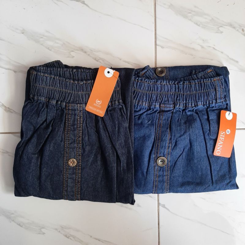 rok jeans jumbo wanita rok jeans kancing big size