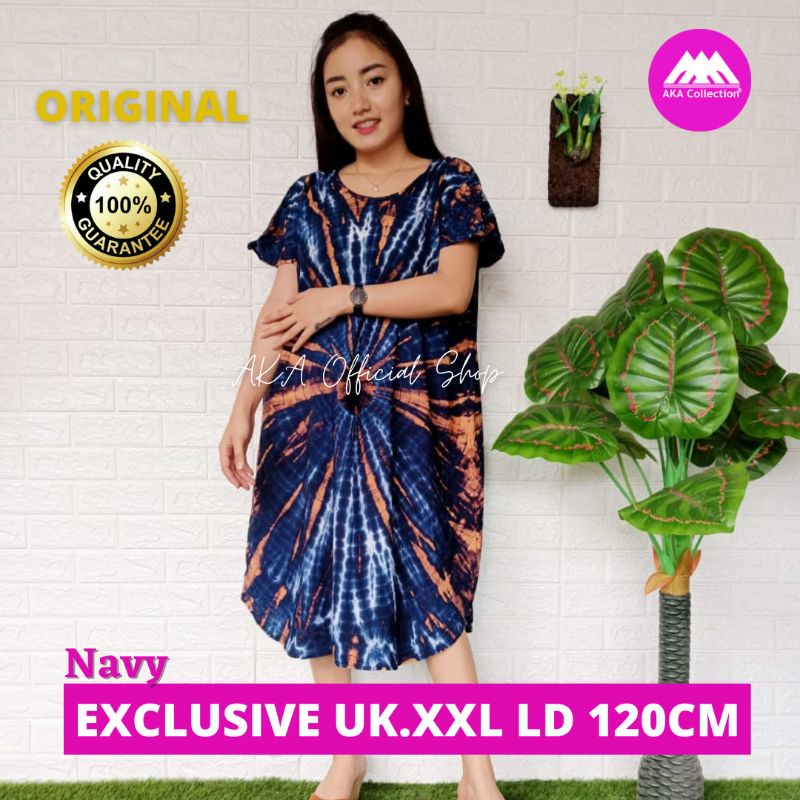 DASTER BALI TIE DYE EXCLSUIVE UK XXL LD 120 CM BAJU TIDUR WANITA RAYON BALI ADEM PIYAMA TIE DYE BALI