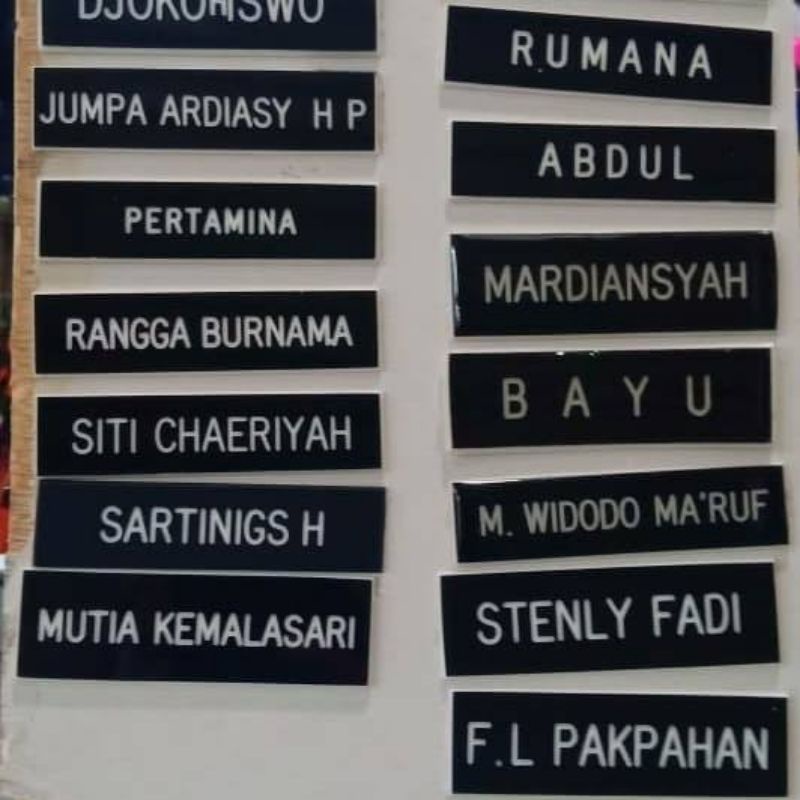 

Name Tag PNS,ASN Dll bahan akrilik