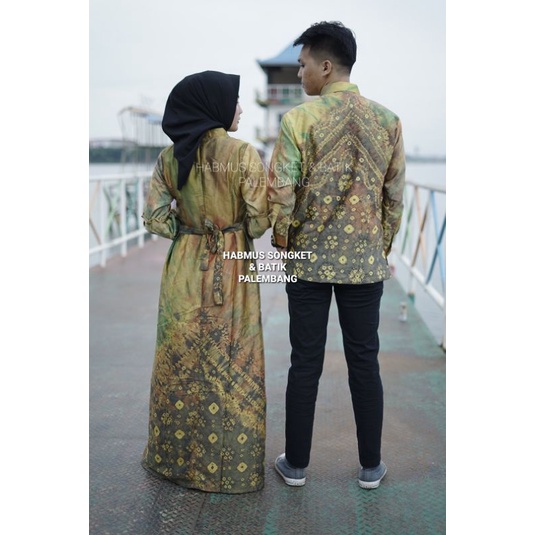 COUPLE GAMIS JUMPUTAN PALEMBANG ASLI SUTRA VALVET SILK