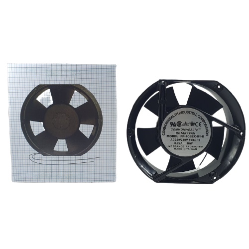 Kipas Pendingin Commonwealth Oval 15cm Rotary Cooling Fan AC 15 x 17 x 5 cm Bearing FP-108EX-S1-B