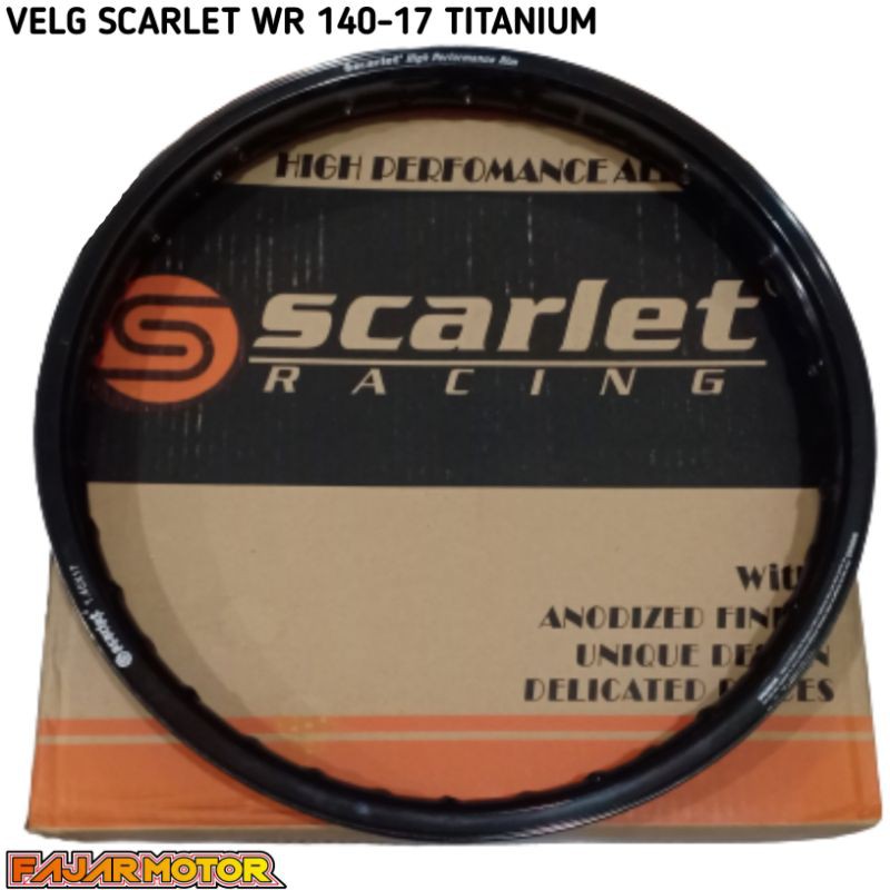 SCARLET RIM VELG WR KOTAK 140 RING 17 BLACK SILVER GOLD PURPLE TITAN ORANGE BLUE RED GREEN