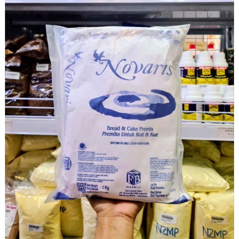 NOVARIS SUSU BUBUK BREAD CAKE PREMIX 1KG PREMIKS ROTI KUE