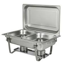 chafing dish double 3 tray tempat prasmanan 11 Liter stenlis steel tebal