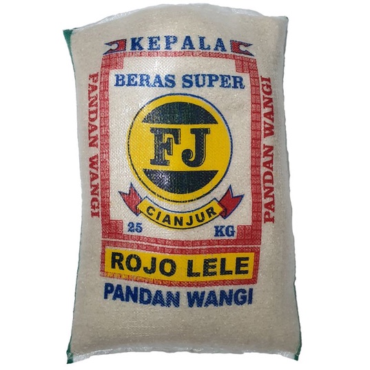 

BERAS FJ ROJO LELE PANDAN WANGI CIANJUR 25 KG / BERAS BANDUNG / BERAS PANDAN WANGI / BERAS ROJO LELE / BERAS