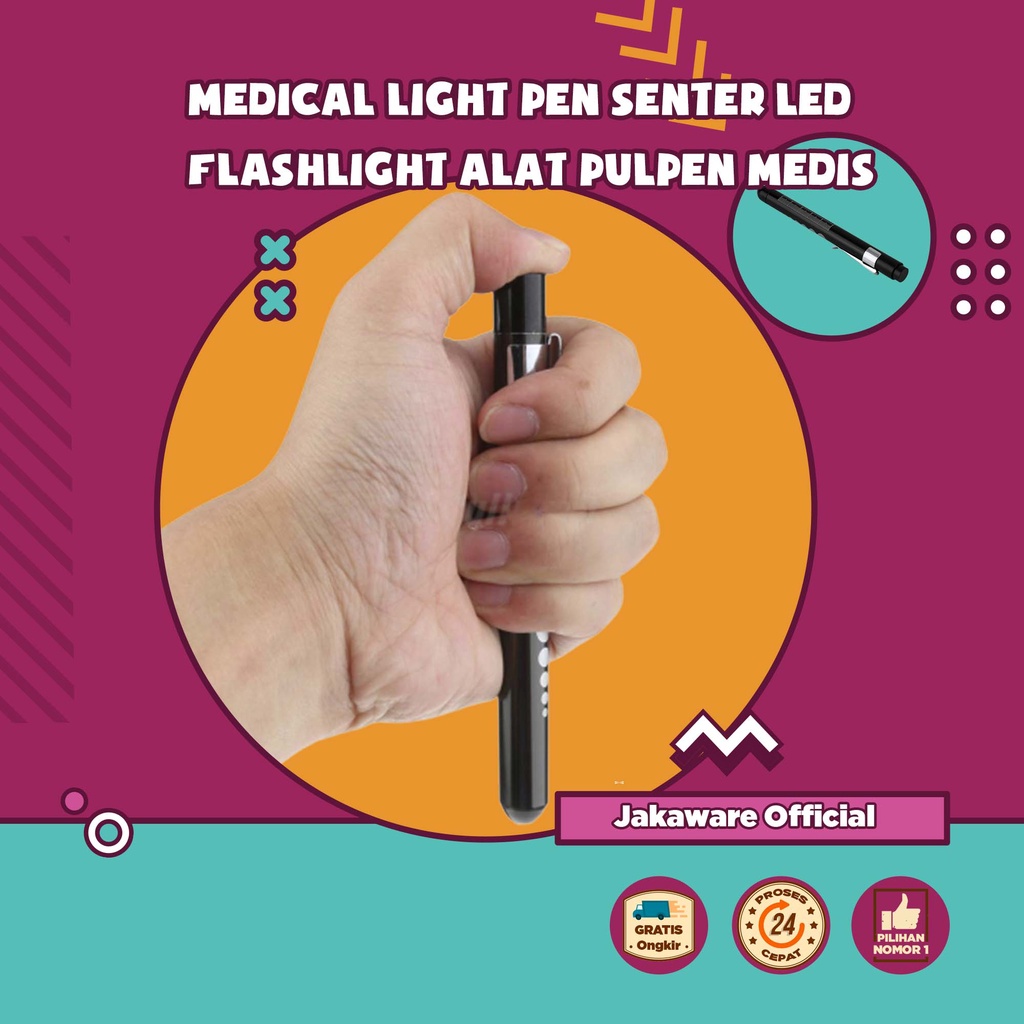 MEDICAL LIGHT PEN SENTER LED FLASHLIGHT ALAT PULPEN MEDIS MEDIKAL PENGECEK PUPIL MATA BANTU DOKTER P