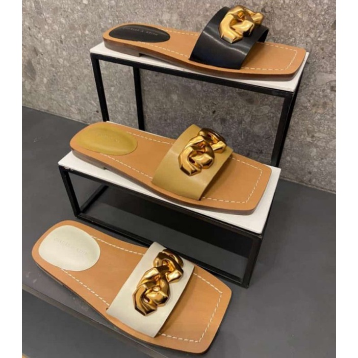 Sandal Wanita Flat Shoes Charles & Keith Original Store