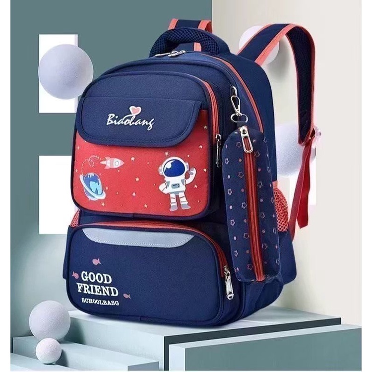 Tas Ransel Anak Laki laki Waterproof motif Astronot 2in1 Free kotak Pensil ATK tas sekolah Anak TK SD SMP Ransel Import ransel tahan air kado ultah anak cowo